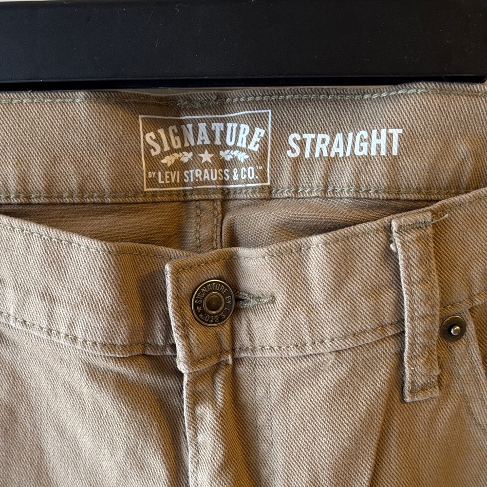 Signature by Levi Strauss Khaki Straight Pants - Picture 2 of 9